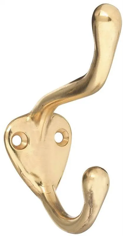 Coat-hat Hook 3.25in Sld Br Bb