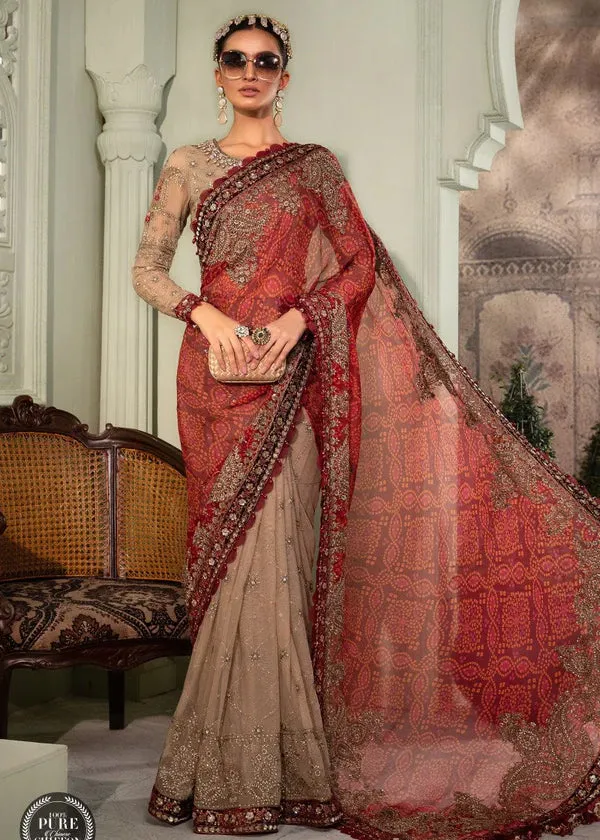 Coffee and Maroon Saree