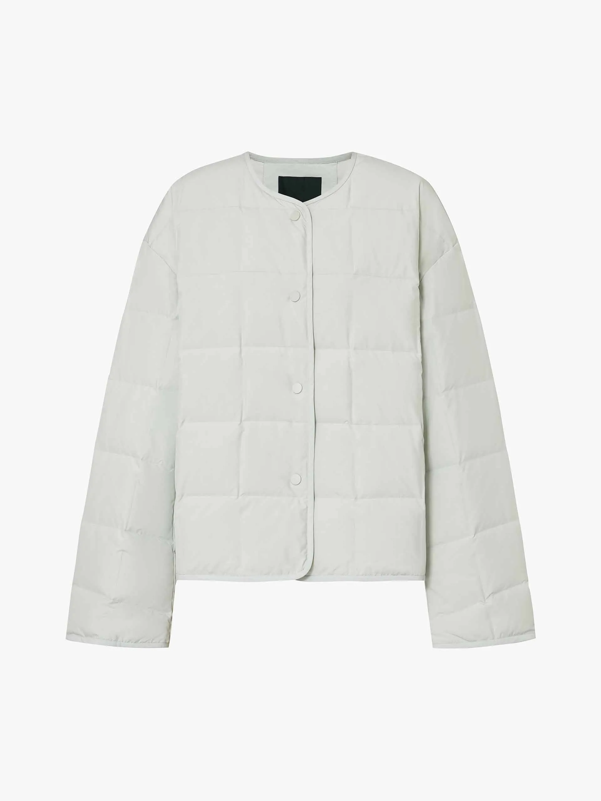 Collarless Quilted Puffer Jacket