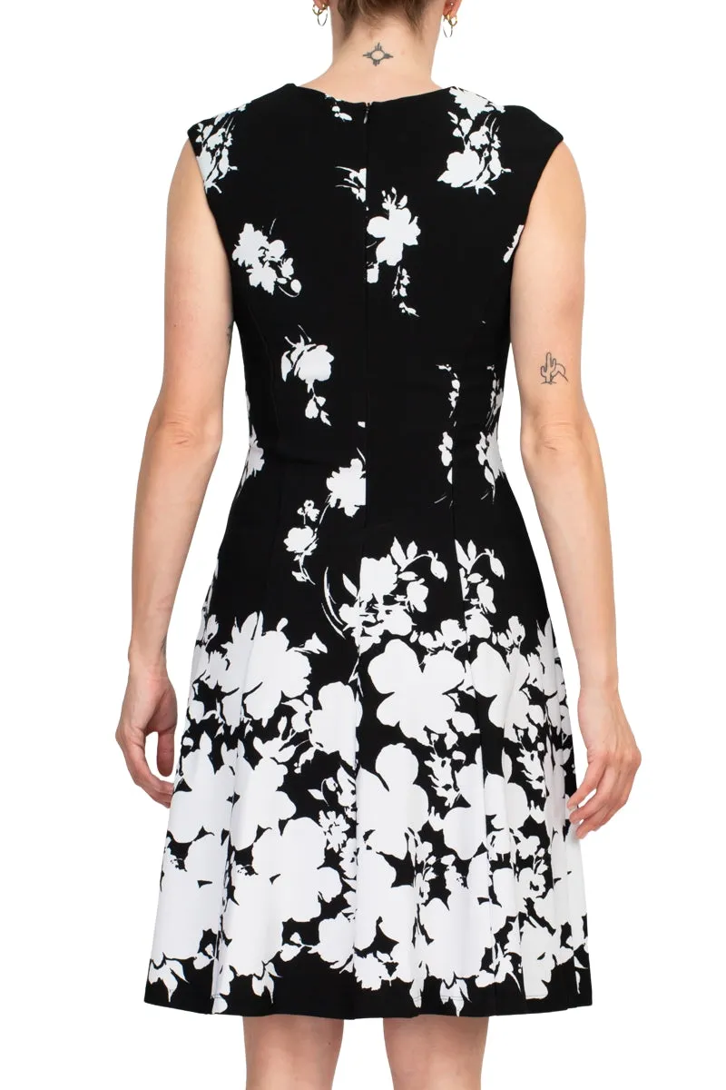 Connected Apparel Floral Print Dress