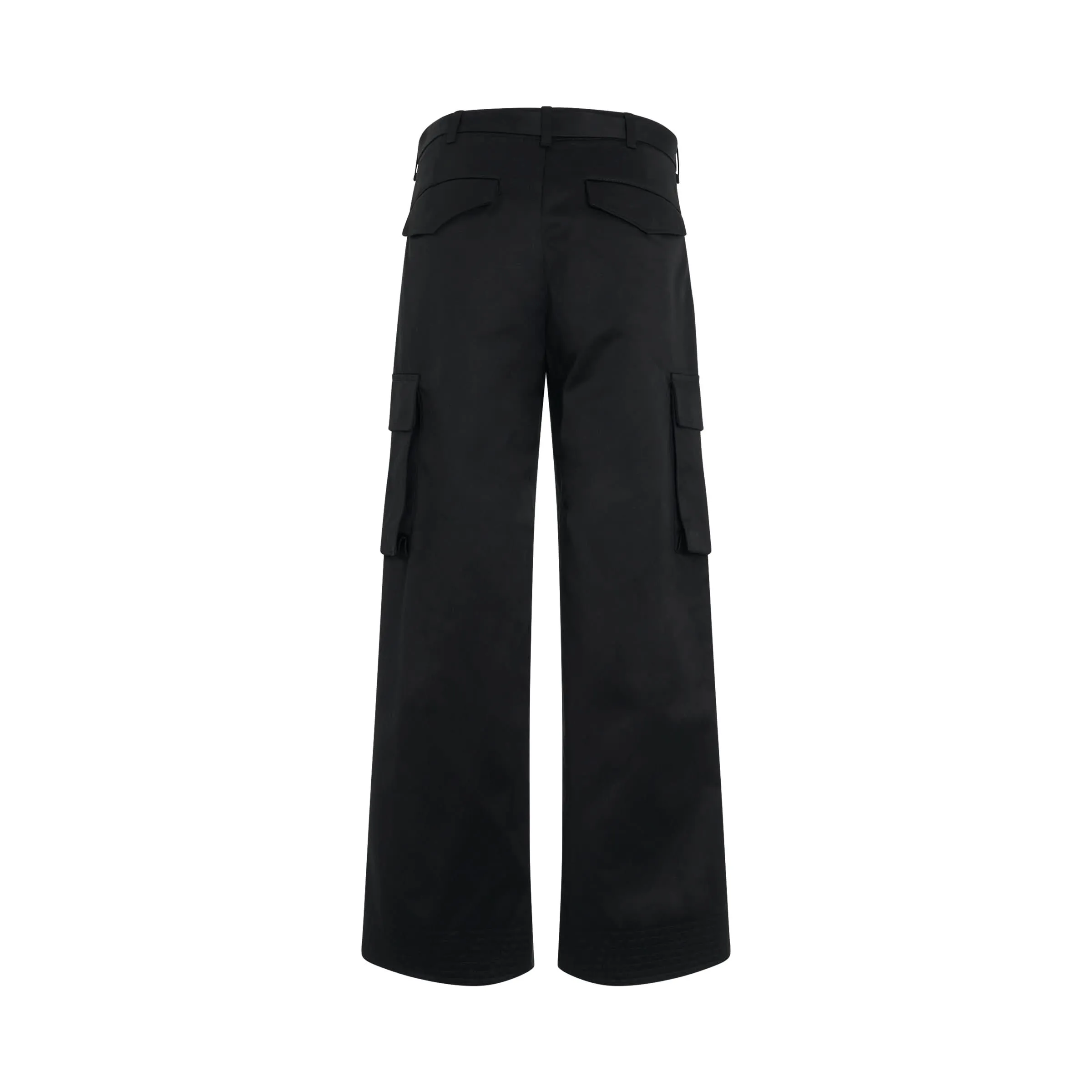 Cotton Gabardine Pants in Black