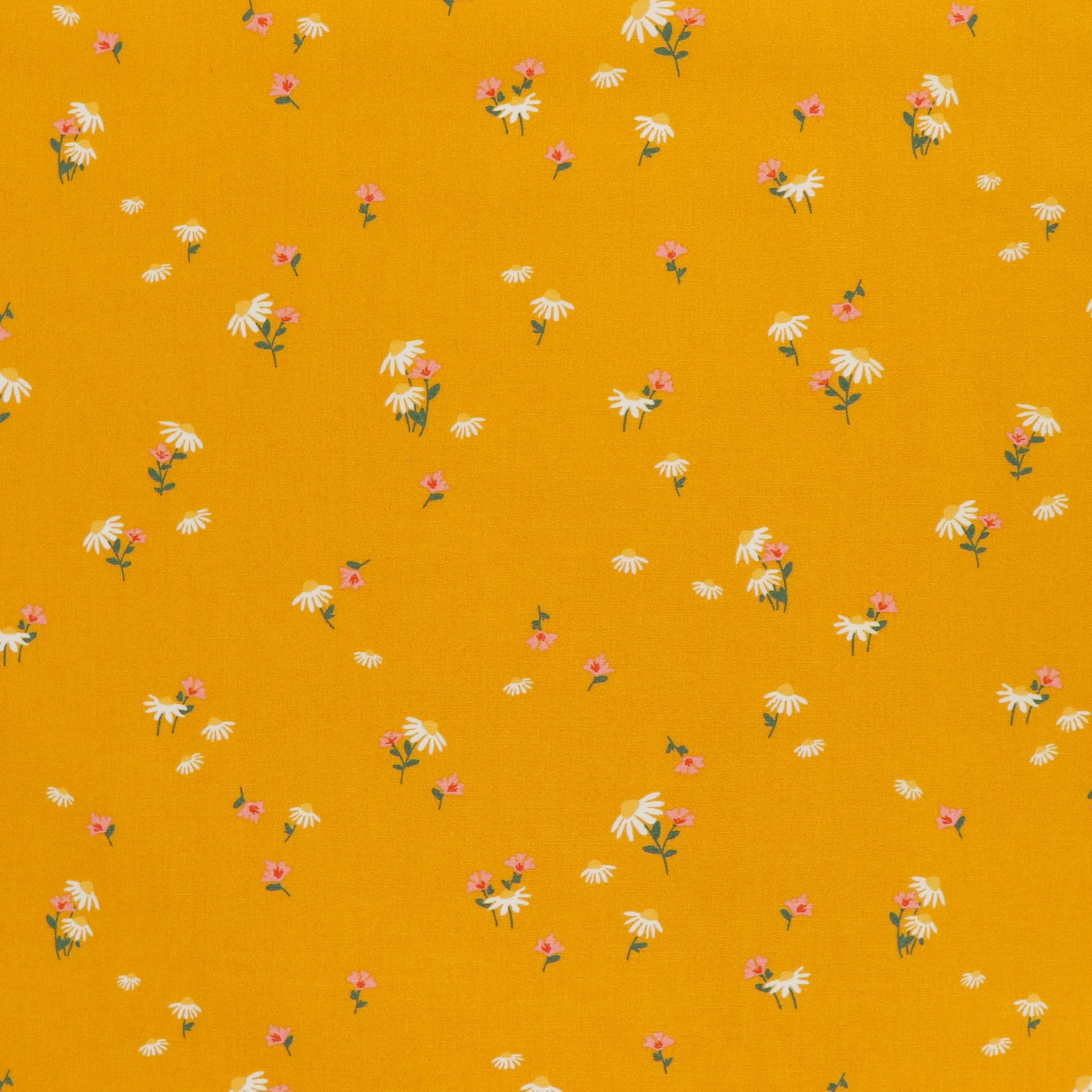 Cotton Poplin - Delicate Buttercup The Flower Fields - Art Gallery Fabrics - SALE