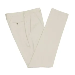 Cream Slim Fit Stretch Cotton Chino