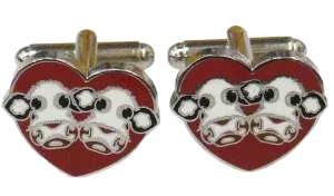 Cufflinks - I Love Moo - Boxed Limited Edition Cow Cufflinks by Caroline Shotton