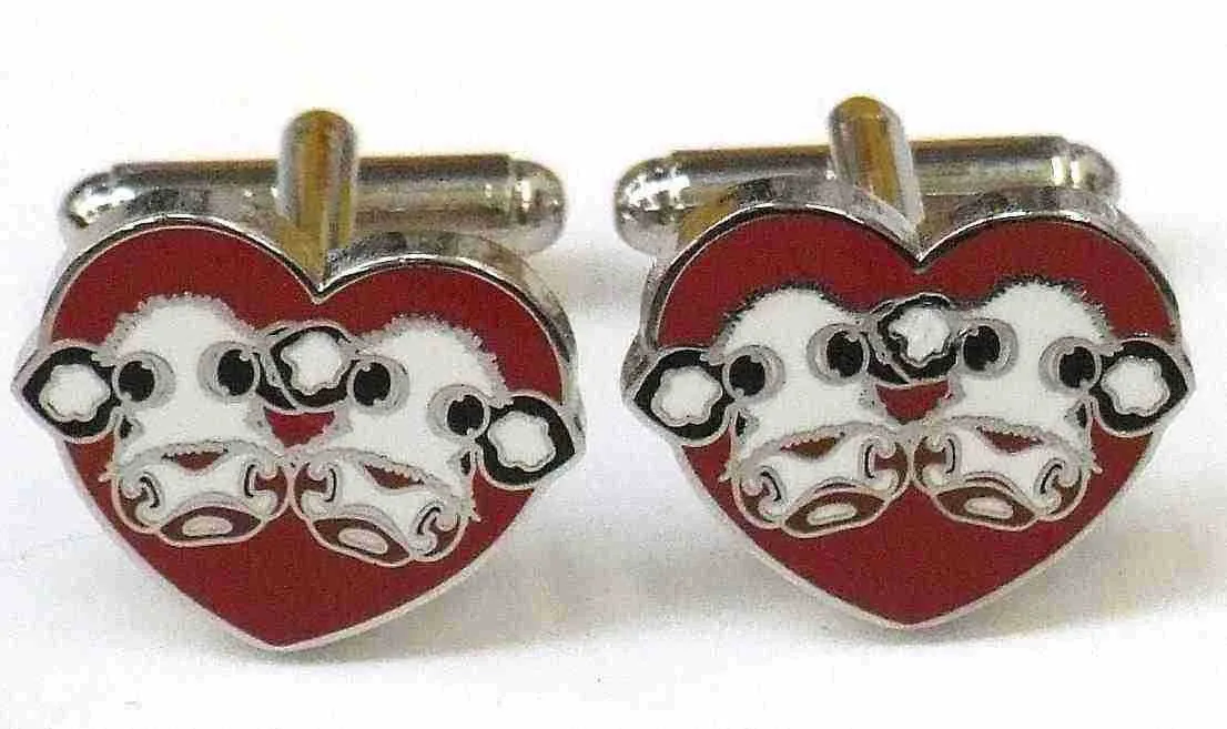 Cufflinks - I Love Moo - Boxed Limited Edition Cow Cufflinks by Caroline Shotton