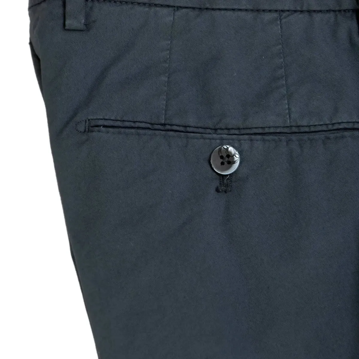 Dark Blue Slim Fit Stretch Cotton Chino