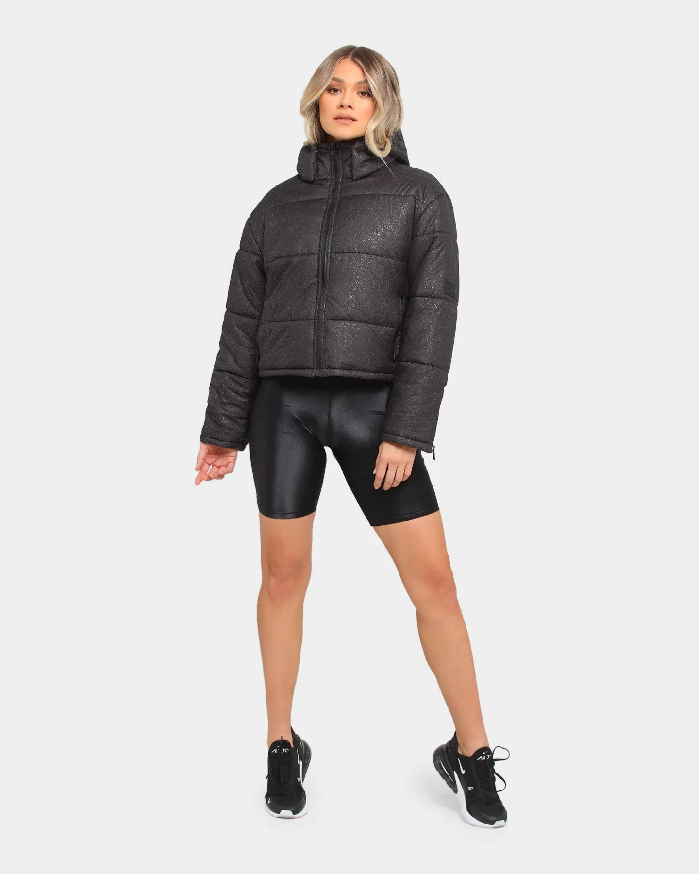 Dead Studios Women's Glitter Bomb Puffer Black