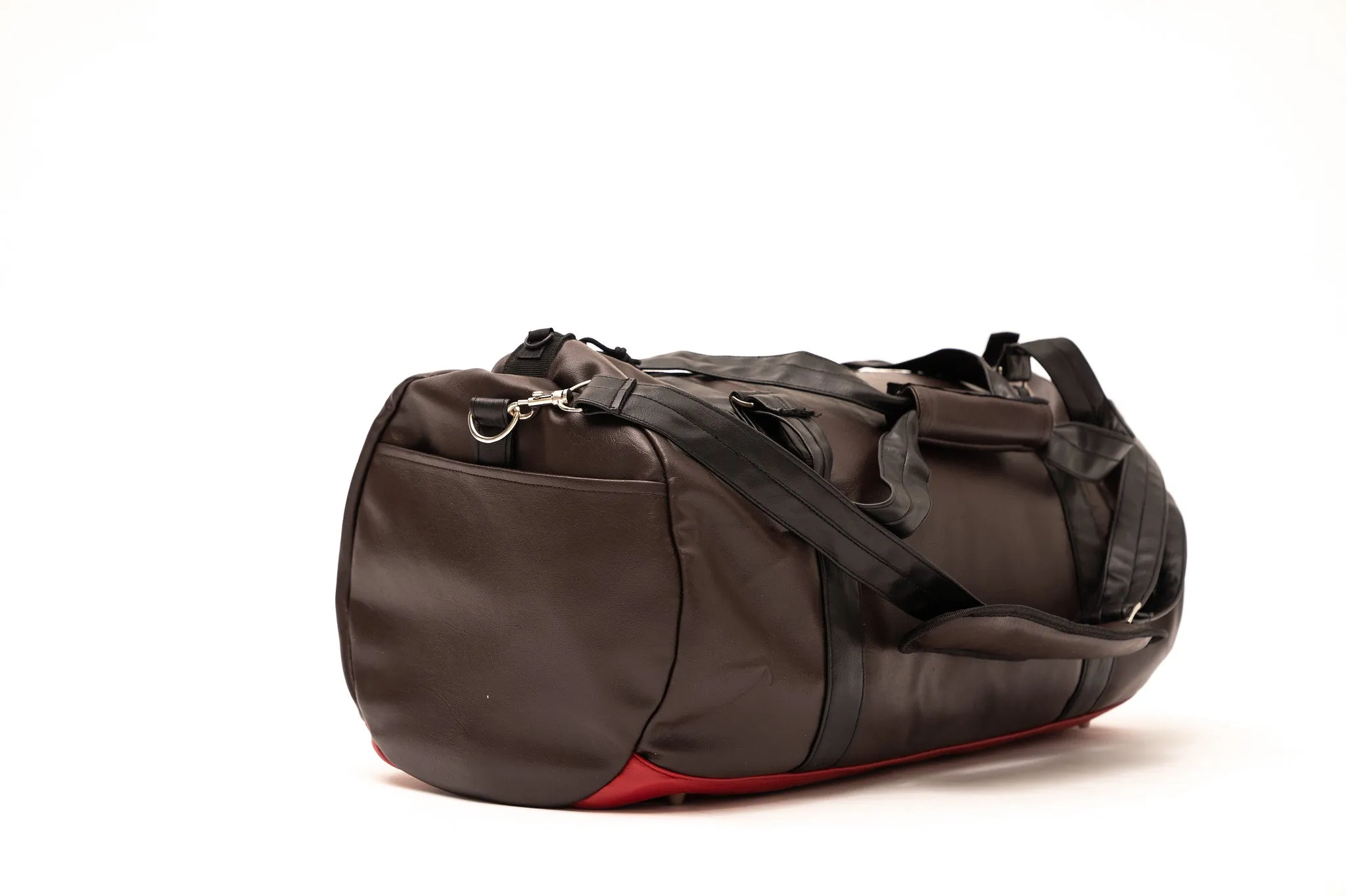 Dope Duffle Red Bottom DuffelBag - Chocolate/Red