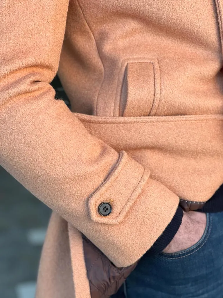 Double Breasted Camel Coat