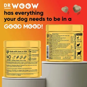 DR WOOW Duck Flavor Soft Chew Immune & Allergy Supplement for Dogs, 90 Count