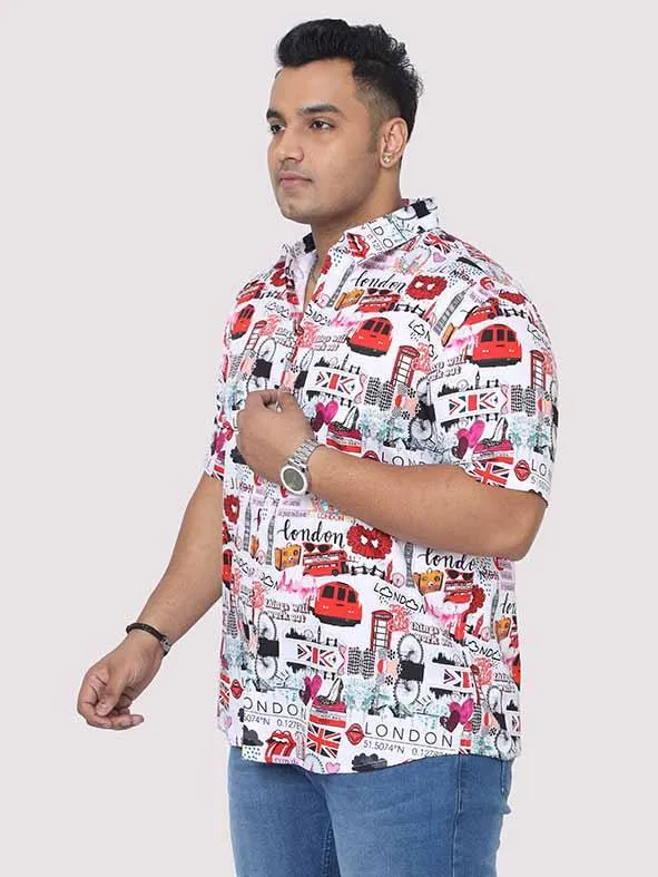 Dream Urban Digital Printed Men's Plus Size Half Shirt