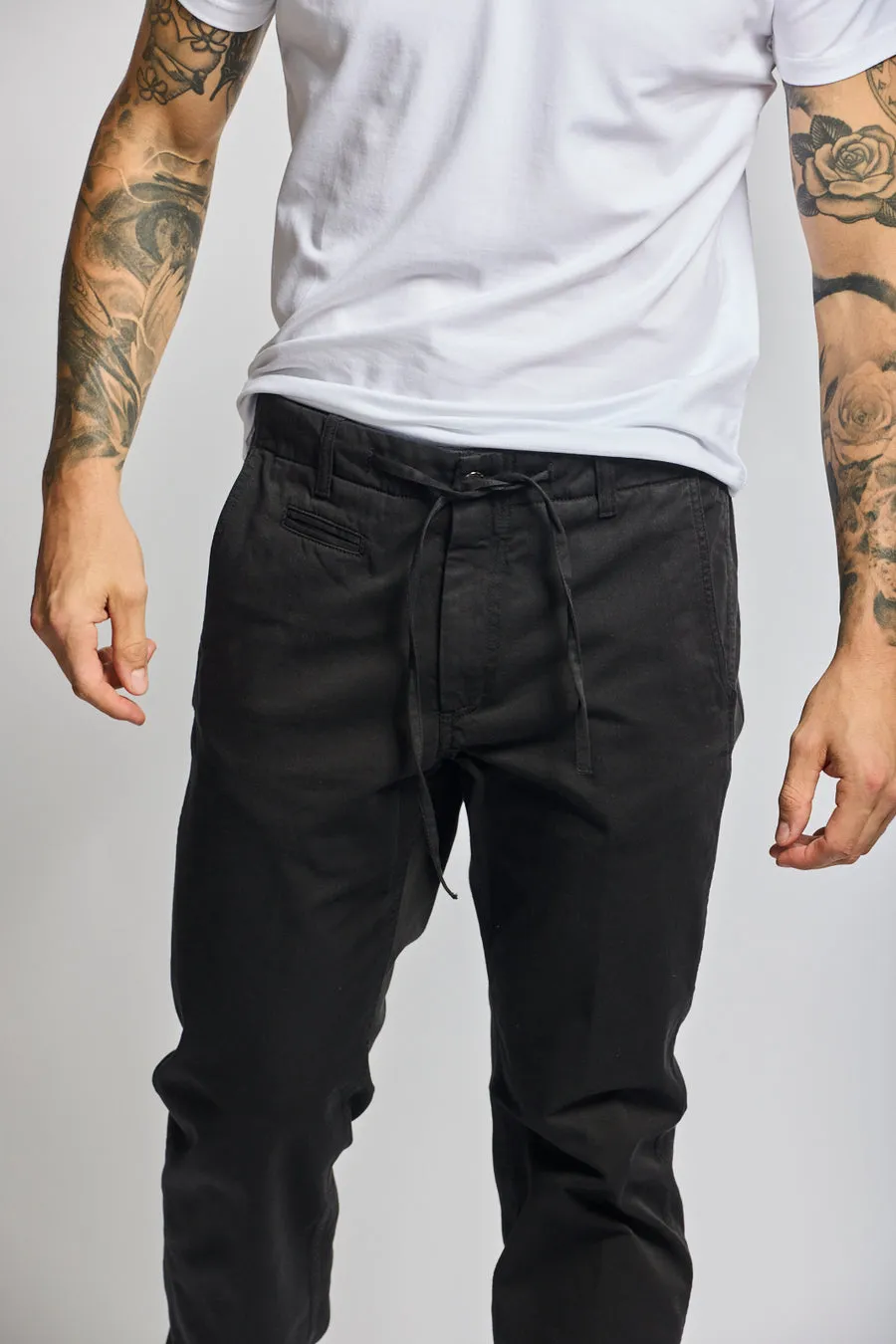 Easy Mondays Drawstring Chino Black