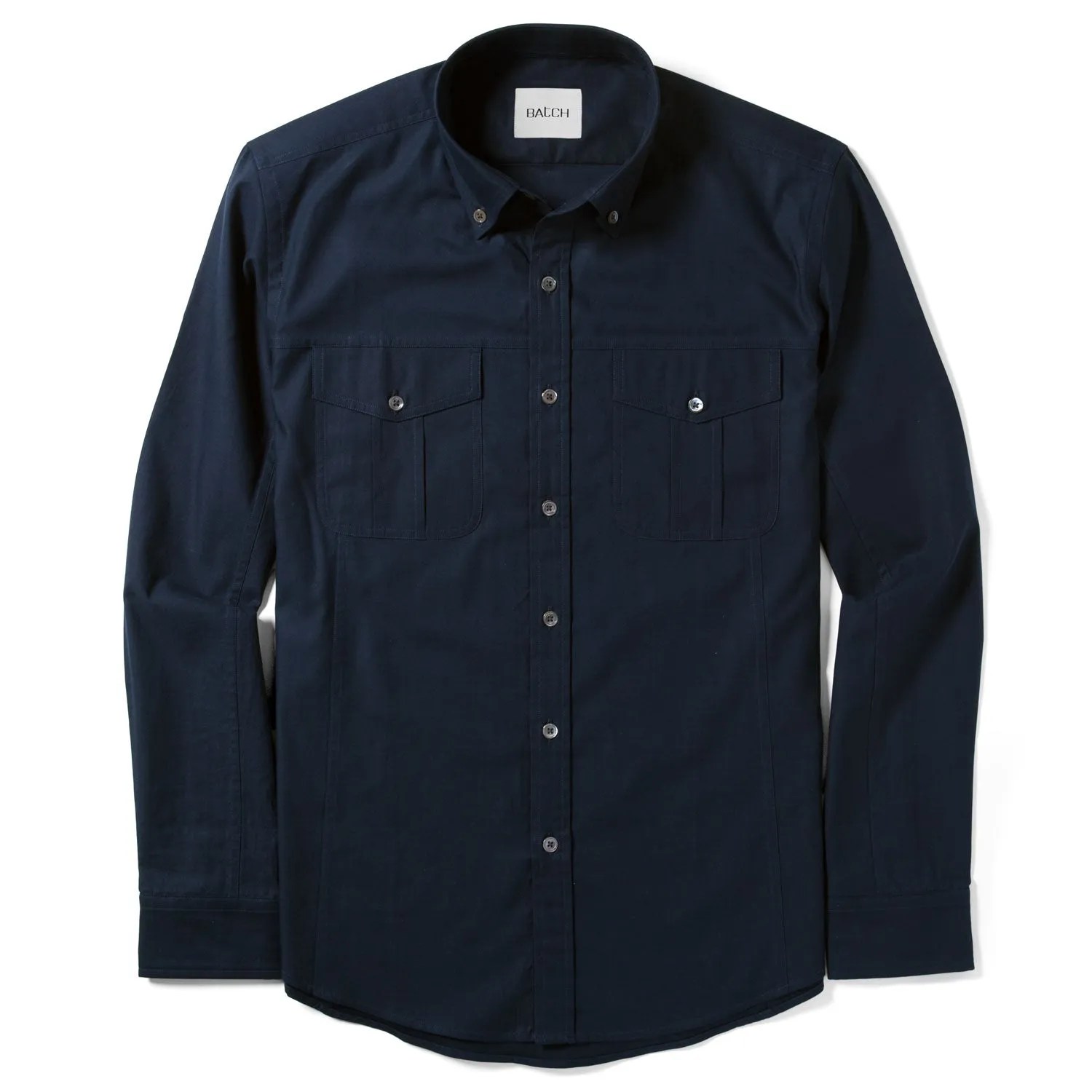 Editor Shirt – Dark Navy Stretch Cotton Poplin