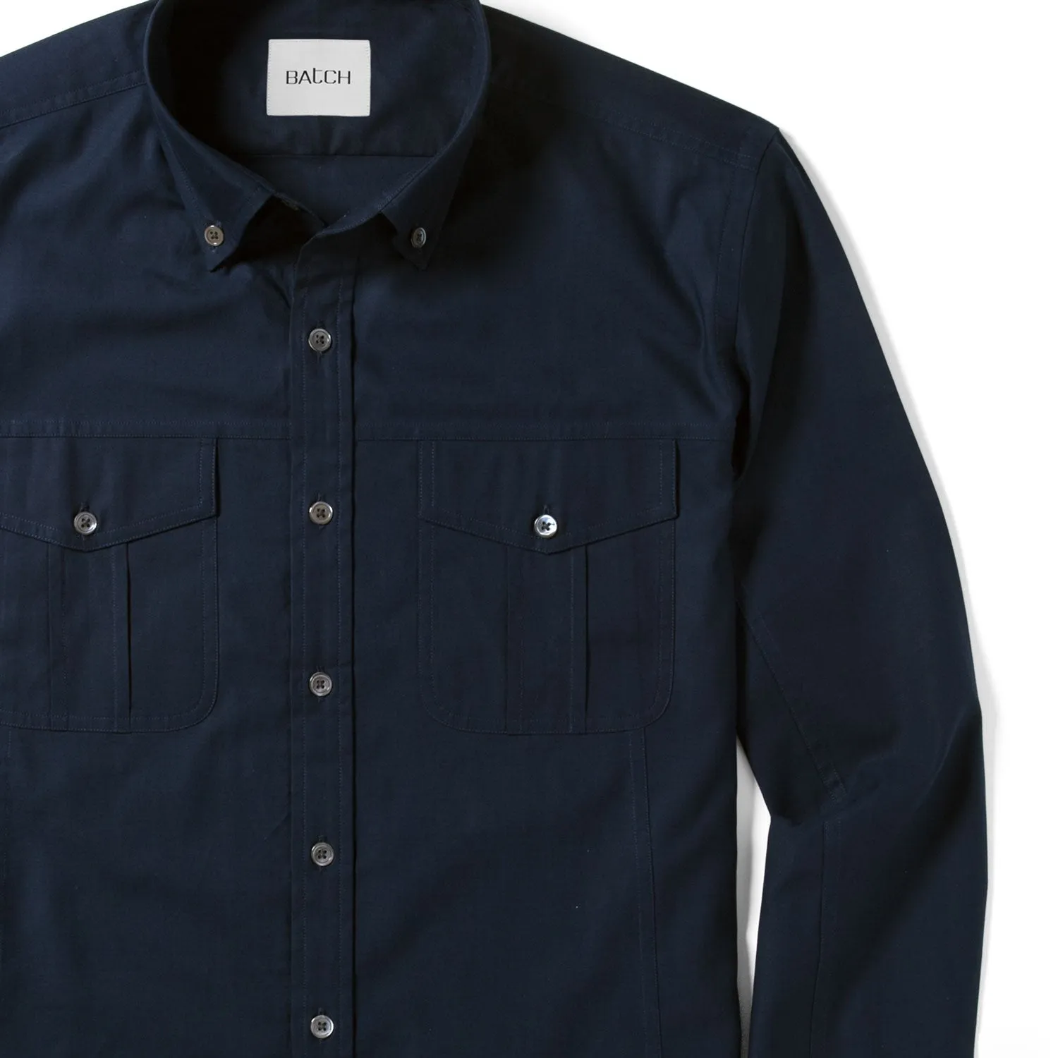 Editor Shirt – Dark Navy Stretch Cotton Poplin