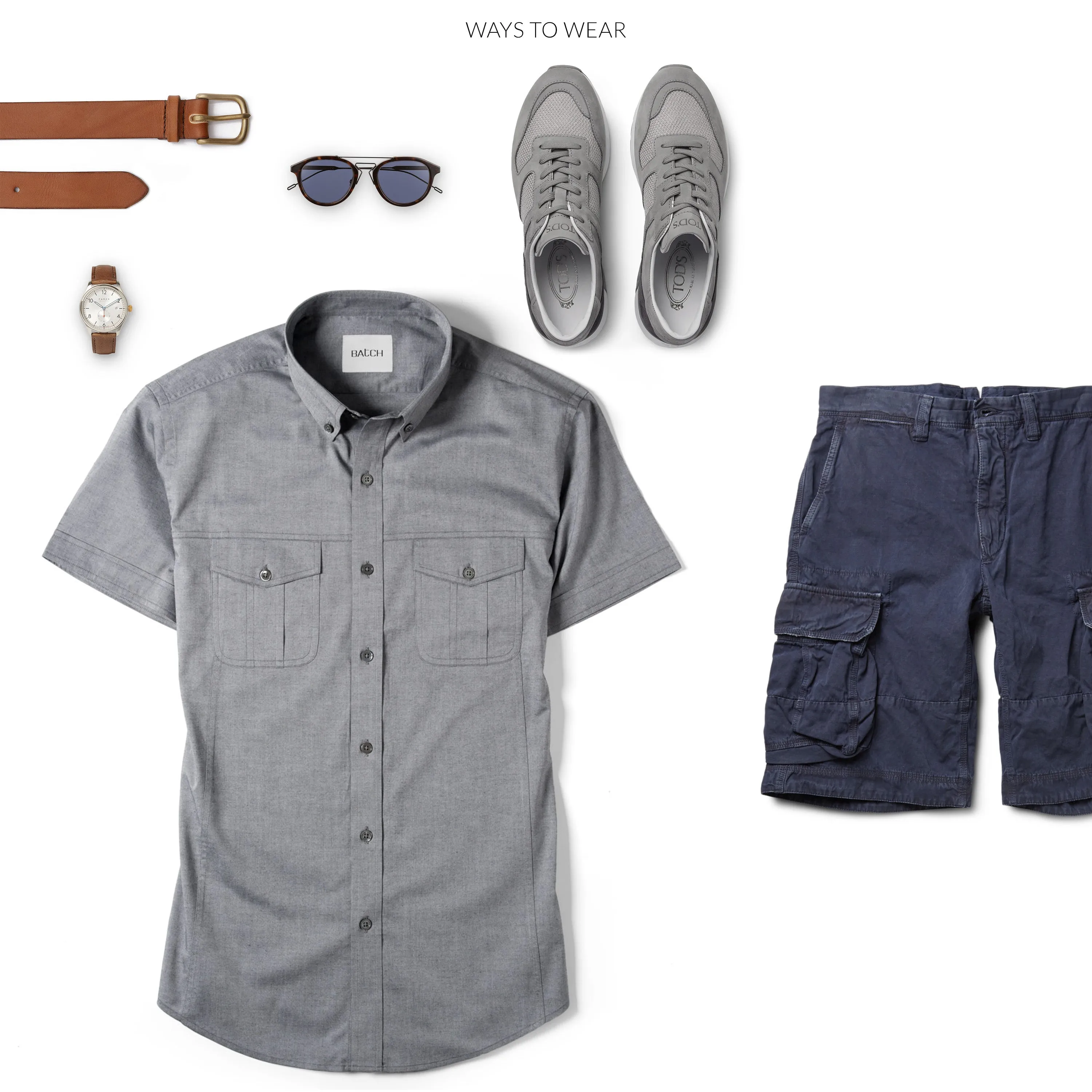 Editor Short Sleeve Utility Shirt – Flint Gray Oxford