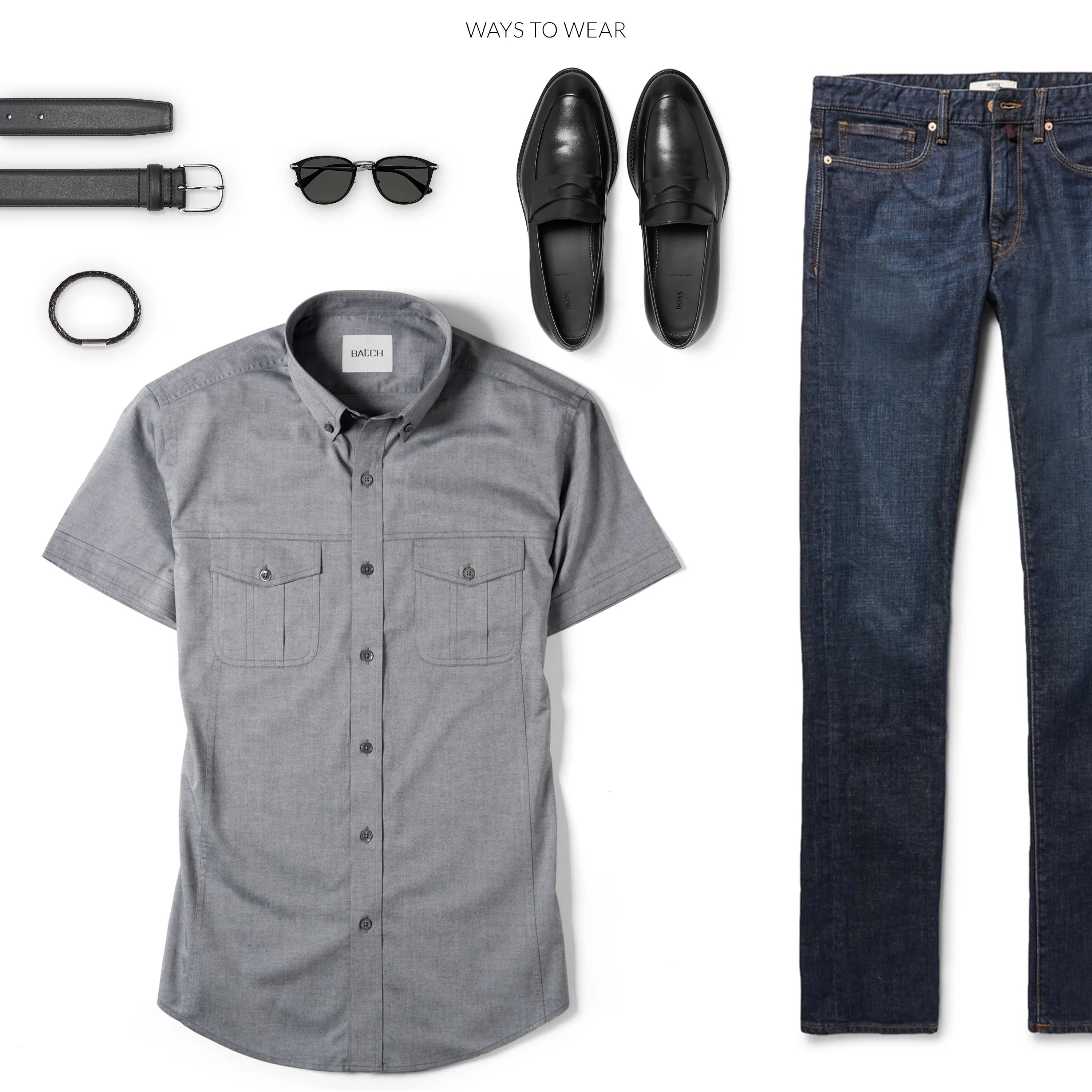 Editor Short Sleeve Utility Shirt – Flint Gray Oxford