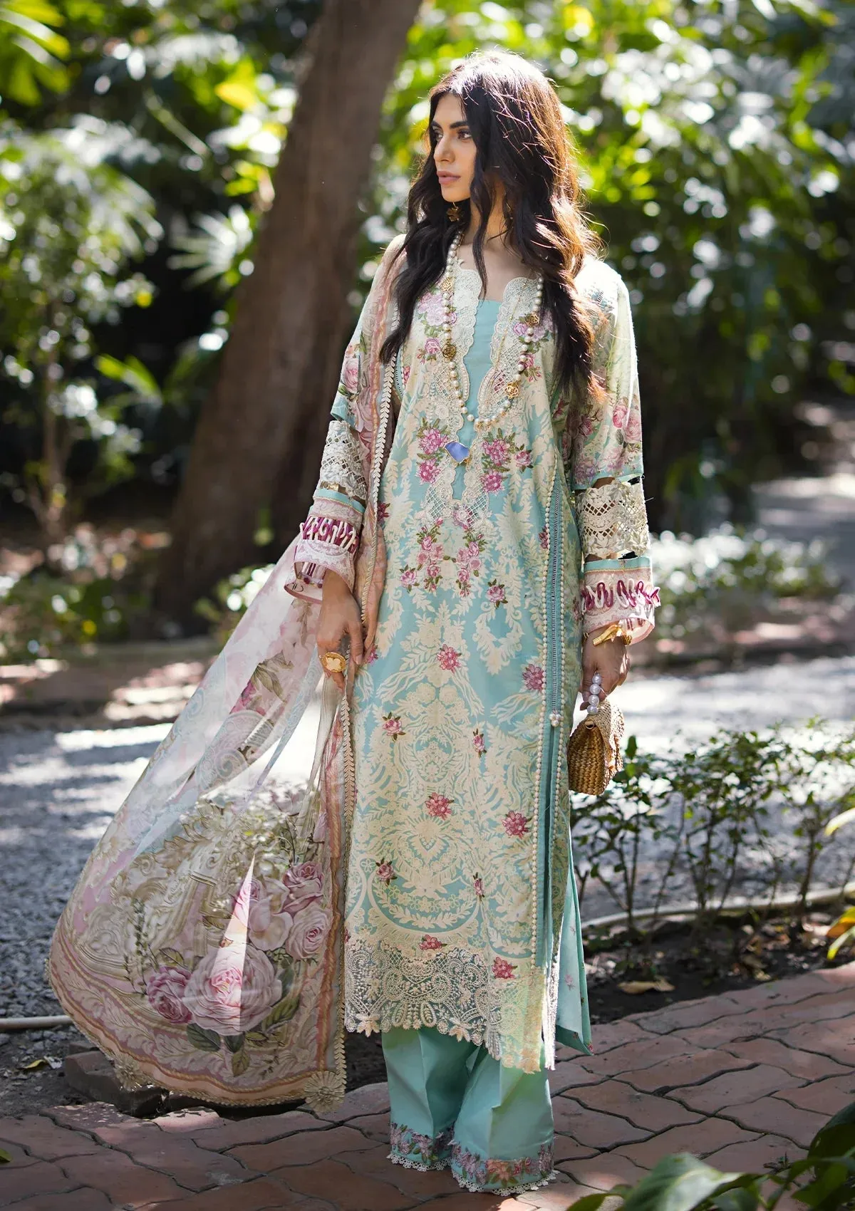 Elaf Embroidered Limited Edition Lawn Collection – ESL-02B PEARLY ESSENCE