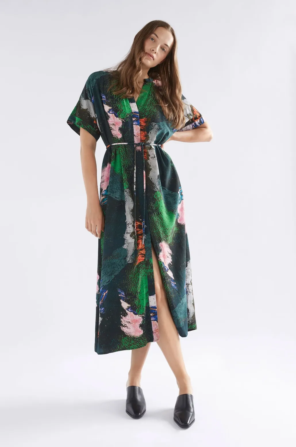 Elk The Label - Malo Shirt Dress - Reflections Print