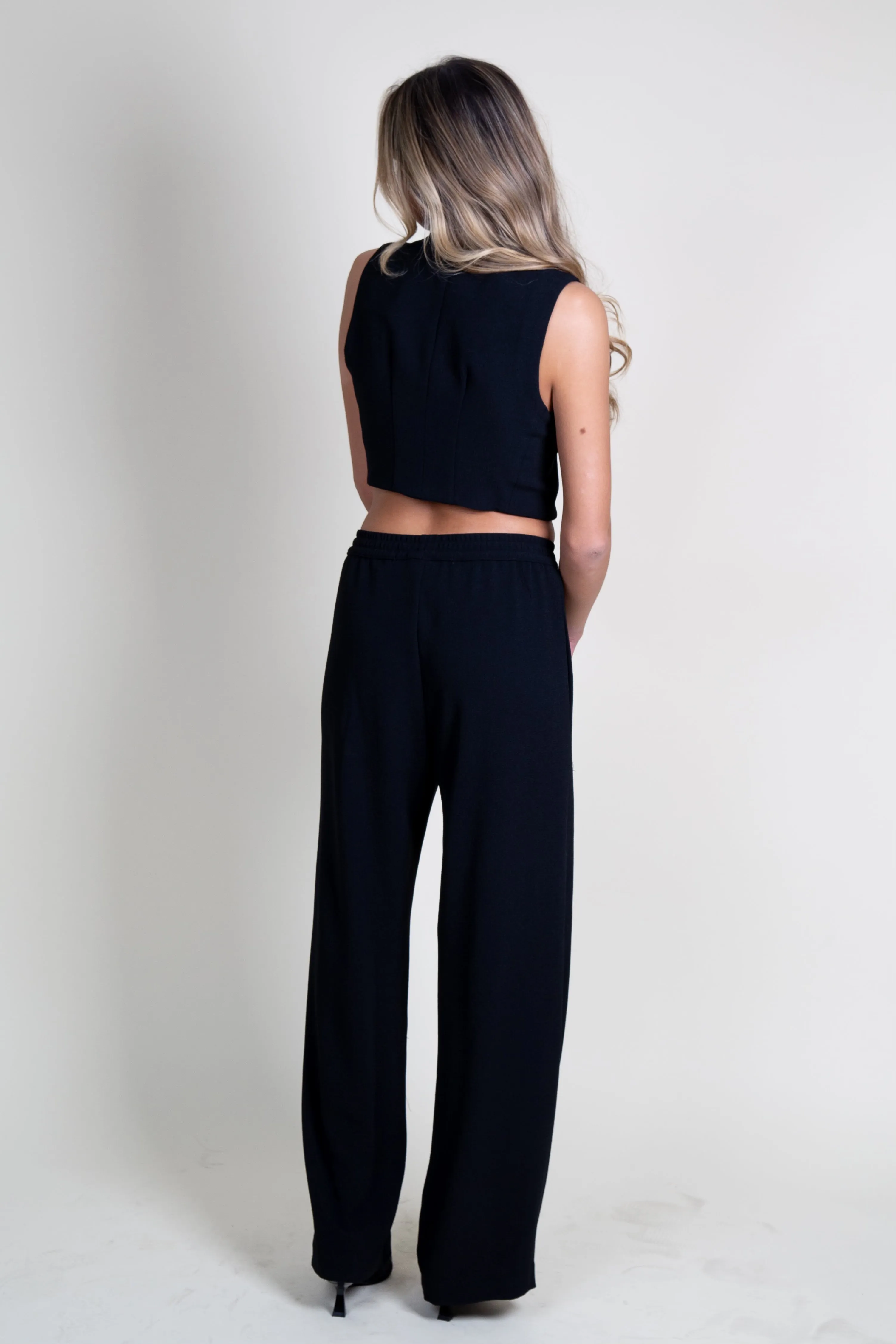 ENZA COSTA | Crepe Resort Pant - Black