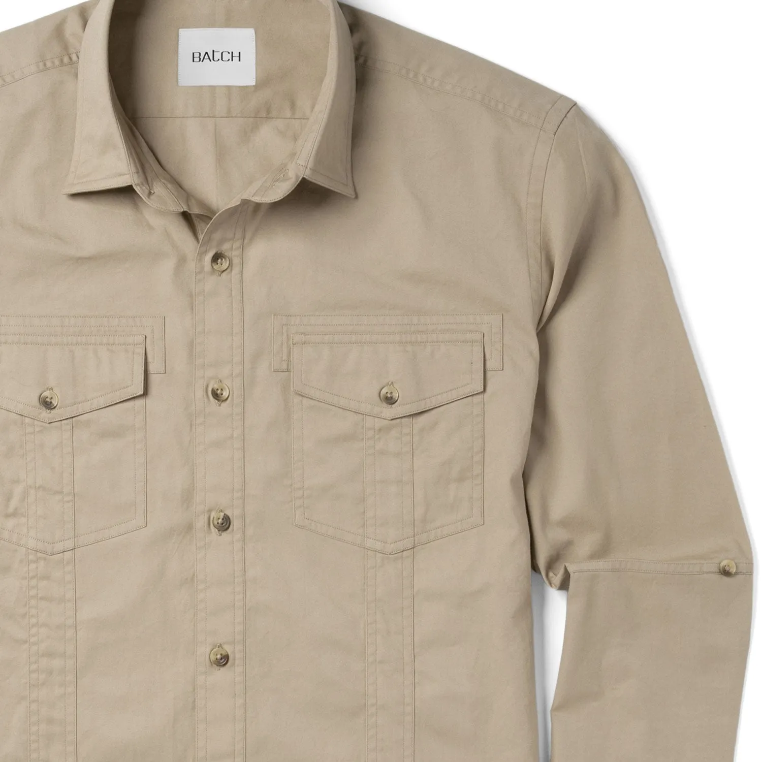 Explorer Utility Shirt – Desert Stone Cotton Twill