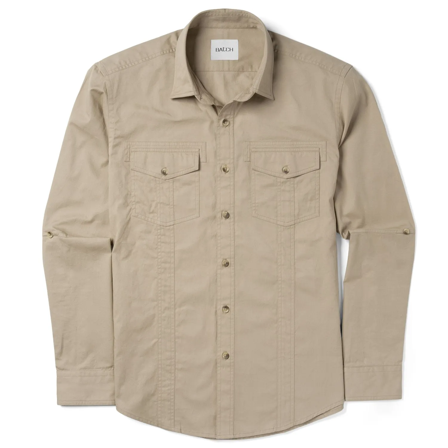 Explorer Utility Shirt – Desert Stone Cotton Twill