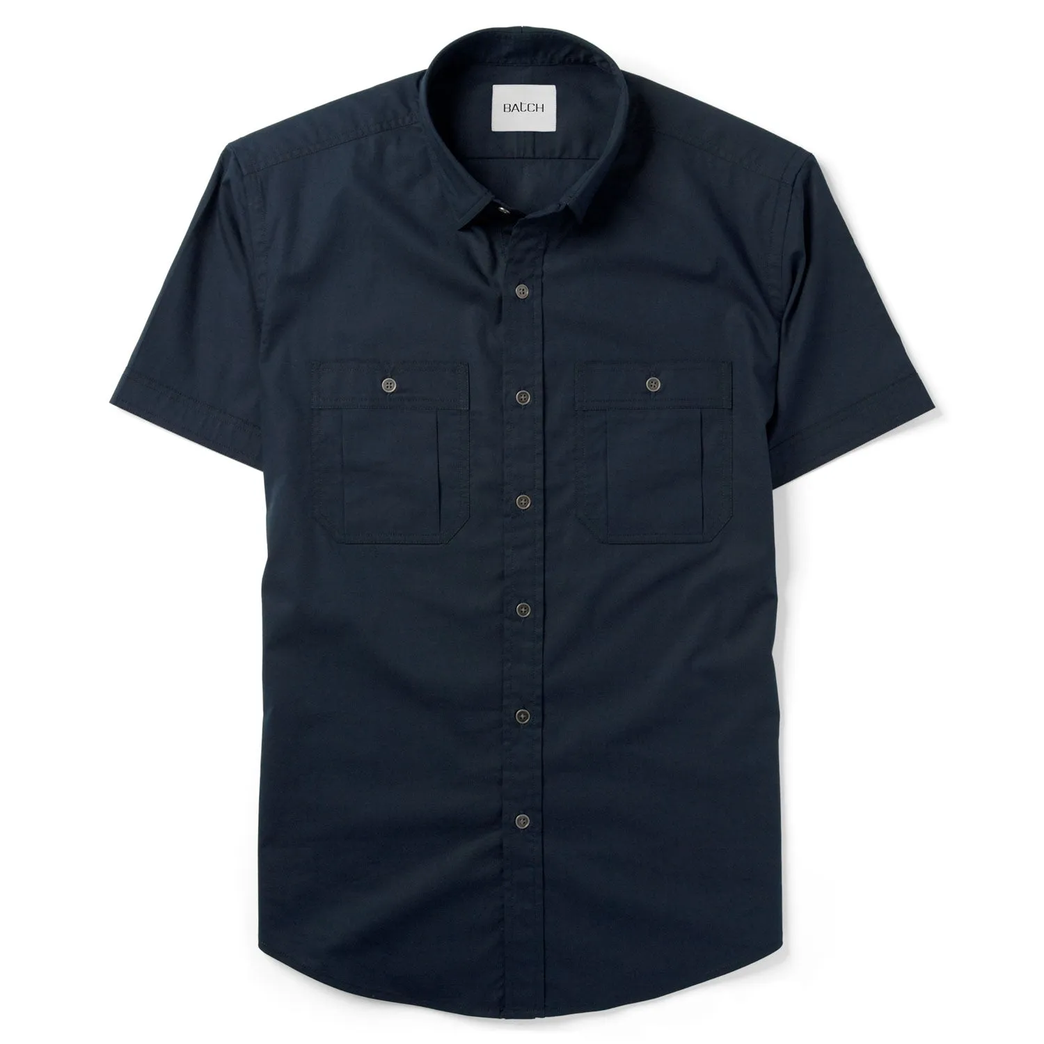 Fixer Short Sleeve Utility Shirt – Dark Navy Cotton Twill