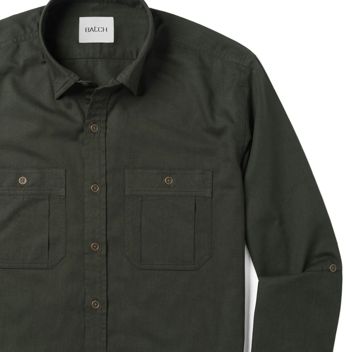 Fixer Utility Shirt – Olive Green Cotton Twill