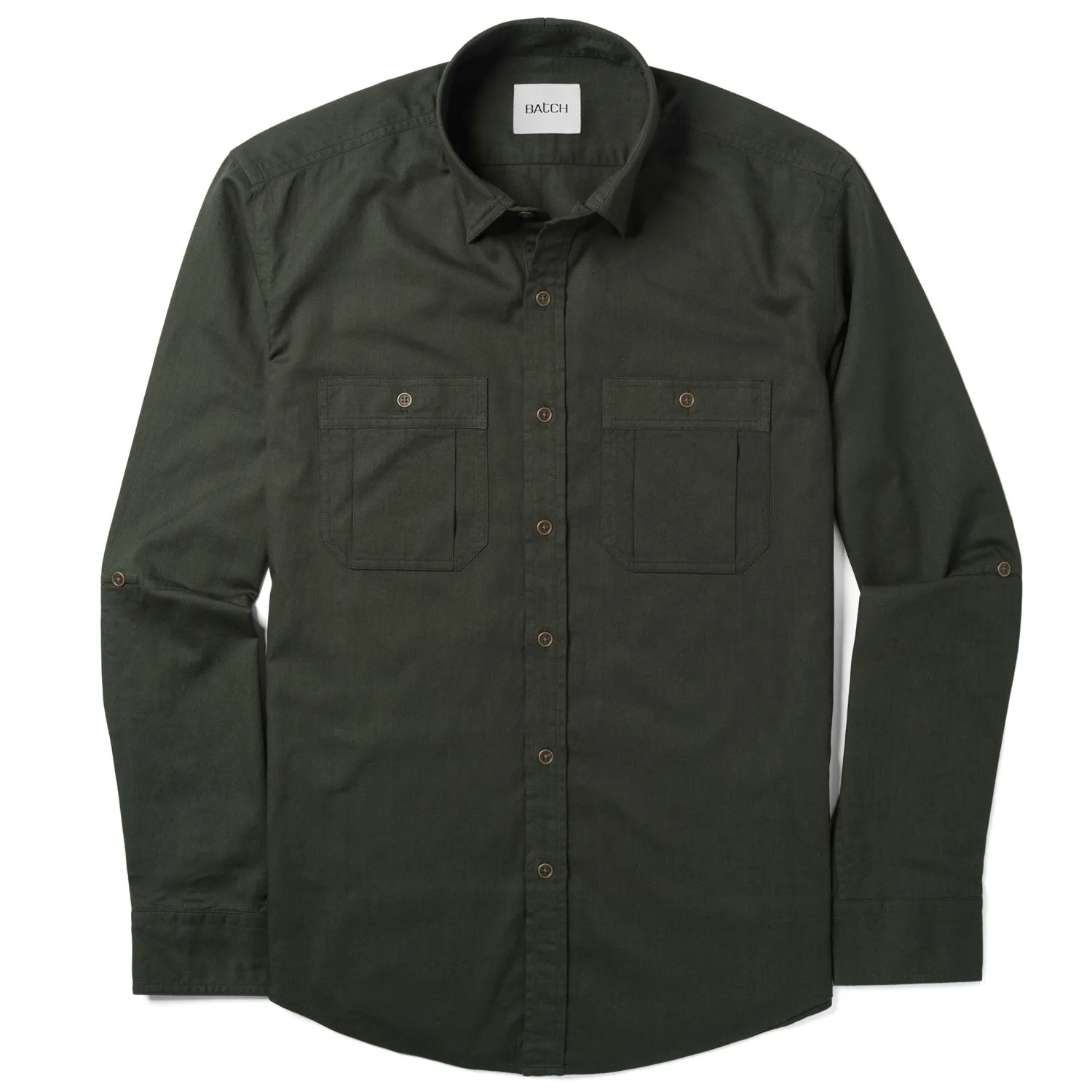 Fixer Utility Shirt – Olive Green Cotton Twill