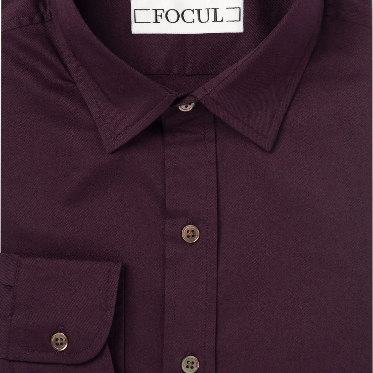 Focul - Burgundy Zero Shirt With White Line Detail