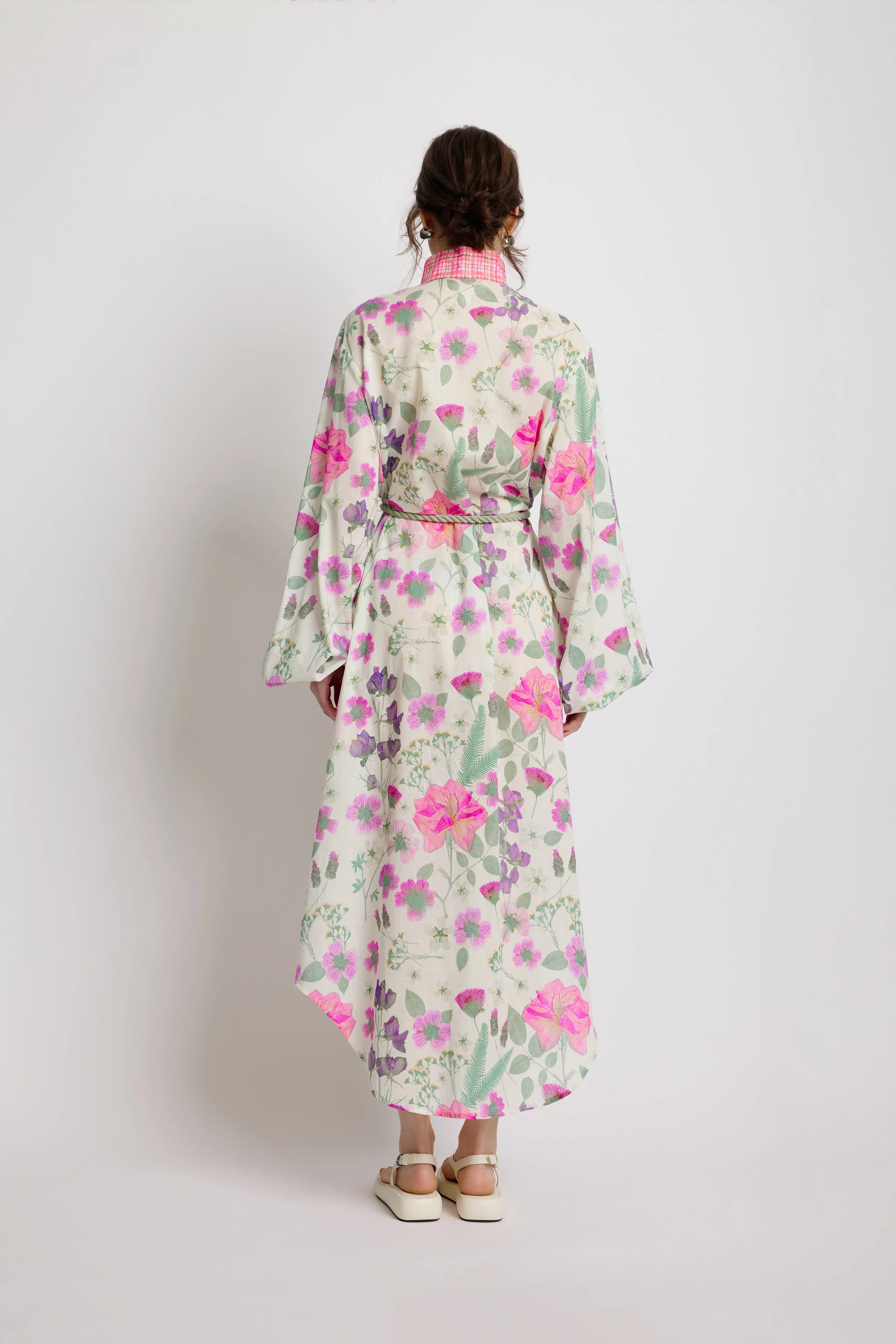 Foliage Shirt Dress - Pressed Flora