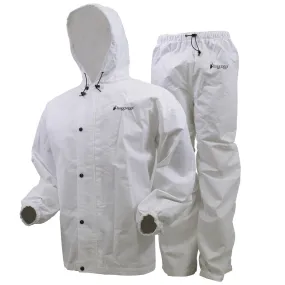 Frogg Toggs Mens White Classic All-Sport Waterproof Breathable Rain Suit