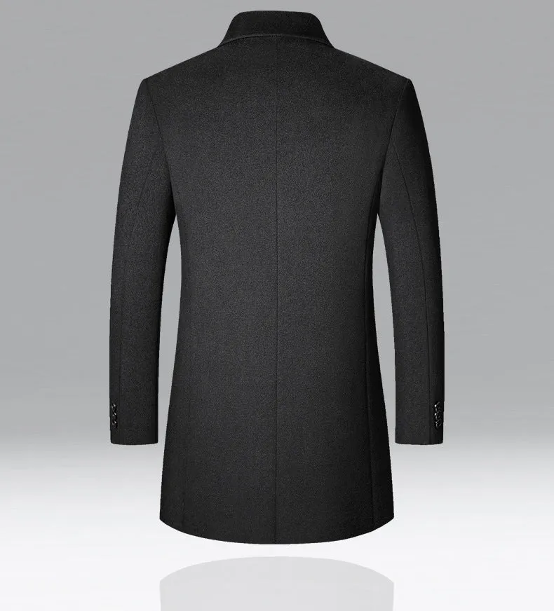 Funki Buys | Jackets | Men's Winter Wool Blend Business Coat