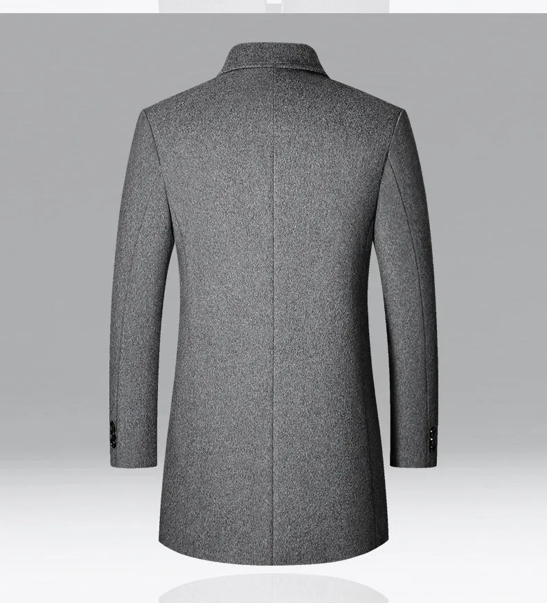 Funki Buys | Jackets | Men's Winter Wool Blend Business Coat