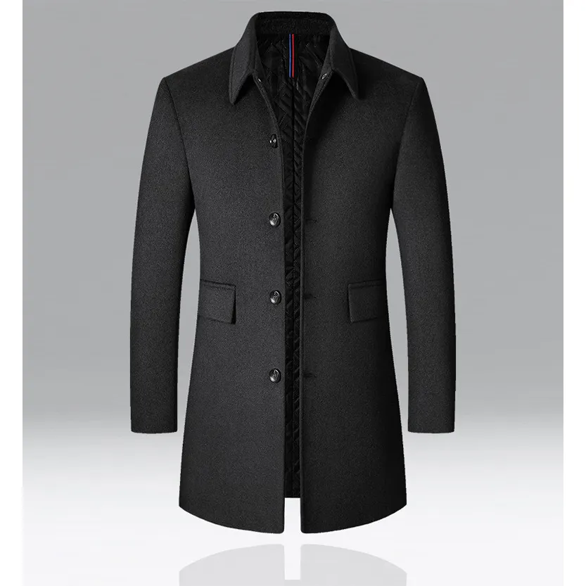 Funki Buys | Jackets | Men's Winter Wool Blend Business Coat