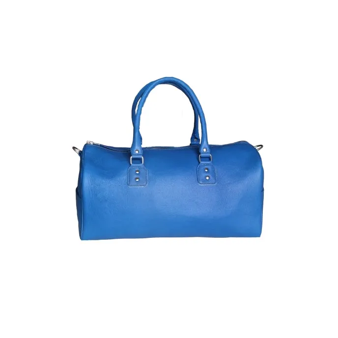 Genuine blue Leather duffel Bag, Gym, and Business - Stylish Weekender Bag for Everyday Use - GB10