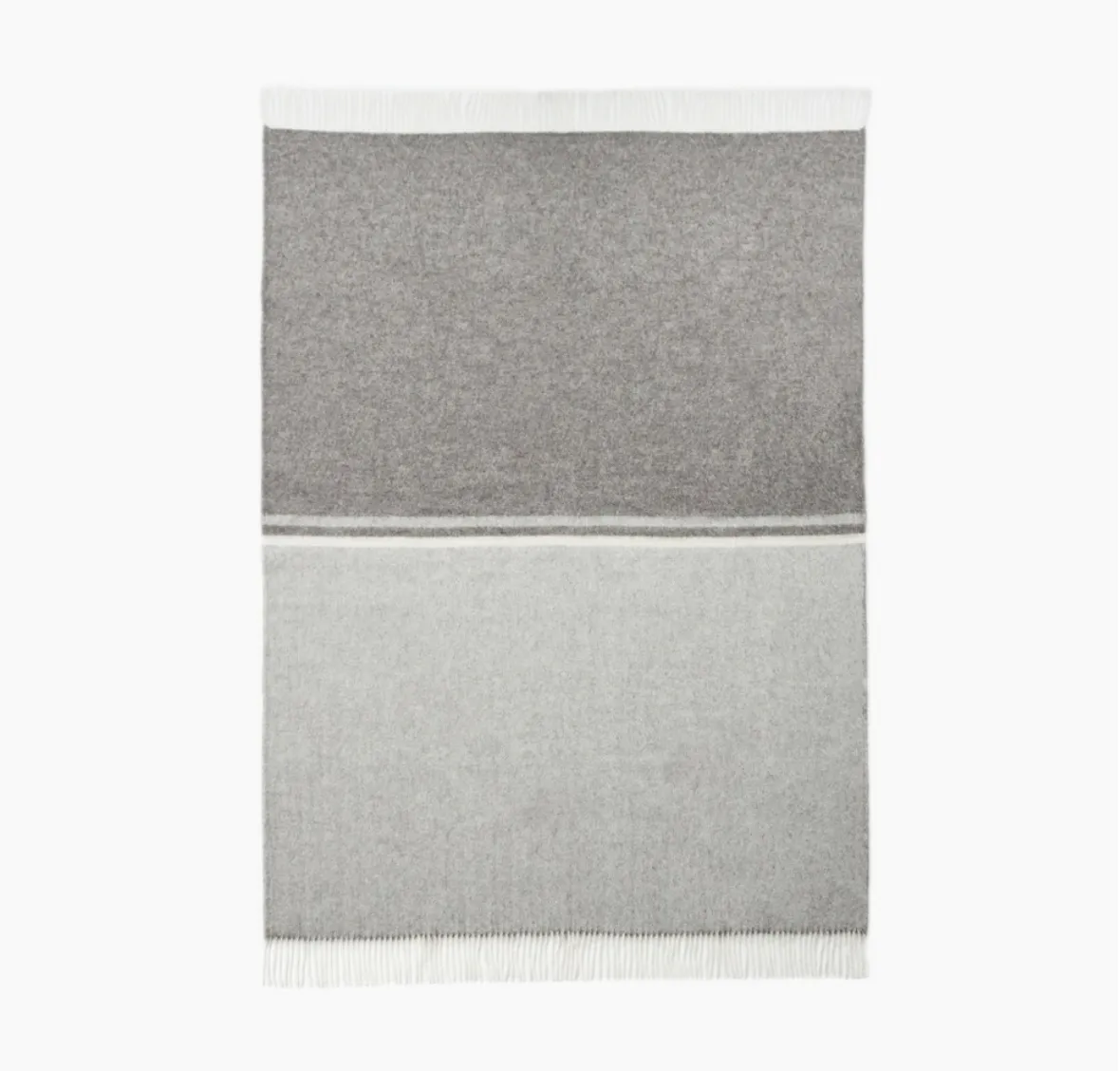 Gray Wool Throw Blanket