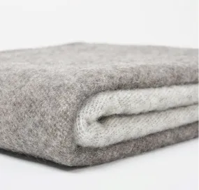 Gray Wool Throw Blanket