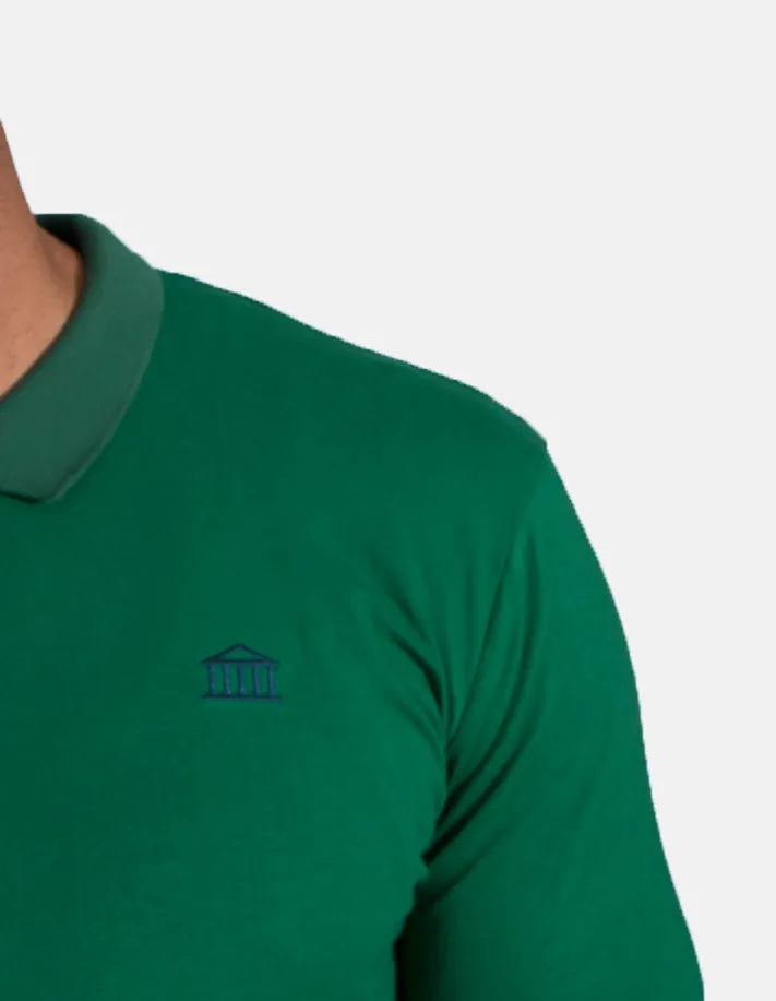 Green Long Sleeve Polo