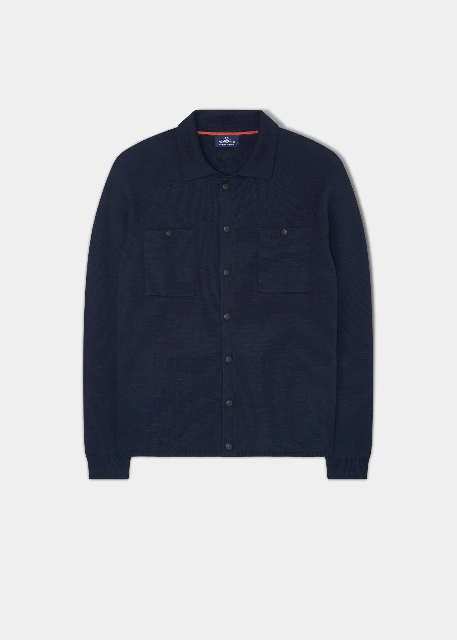 Harting Raglan Knit Shirt In Dark Navy