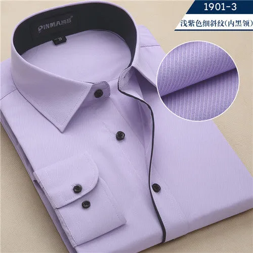 High Quality Solid Twill Long Sleeve Shirt #190XX