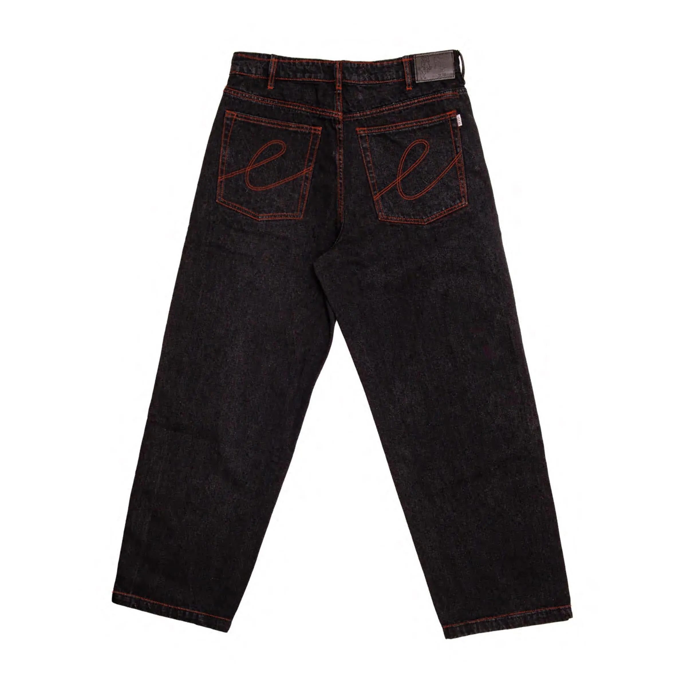 Hoddle 16o Denim Ranger Jean: Black/Red Stitch