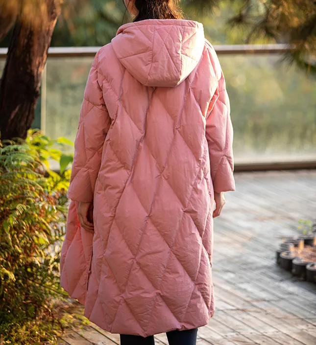 Hooded Cotton Winter Down Jacket Women Down Coats