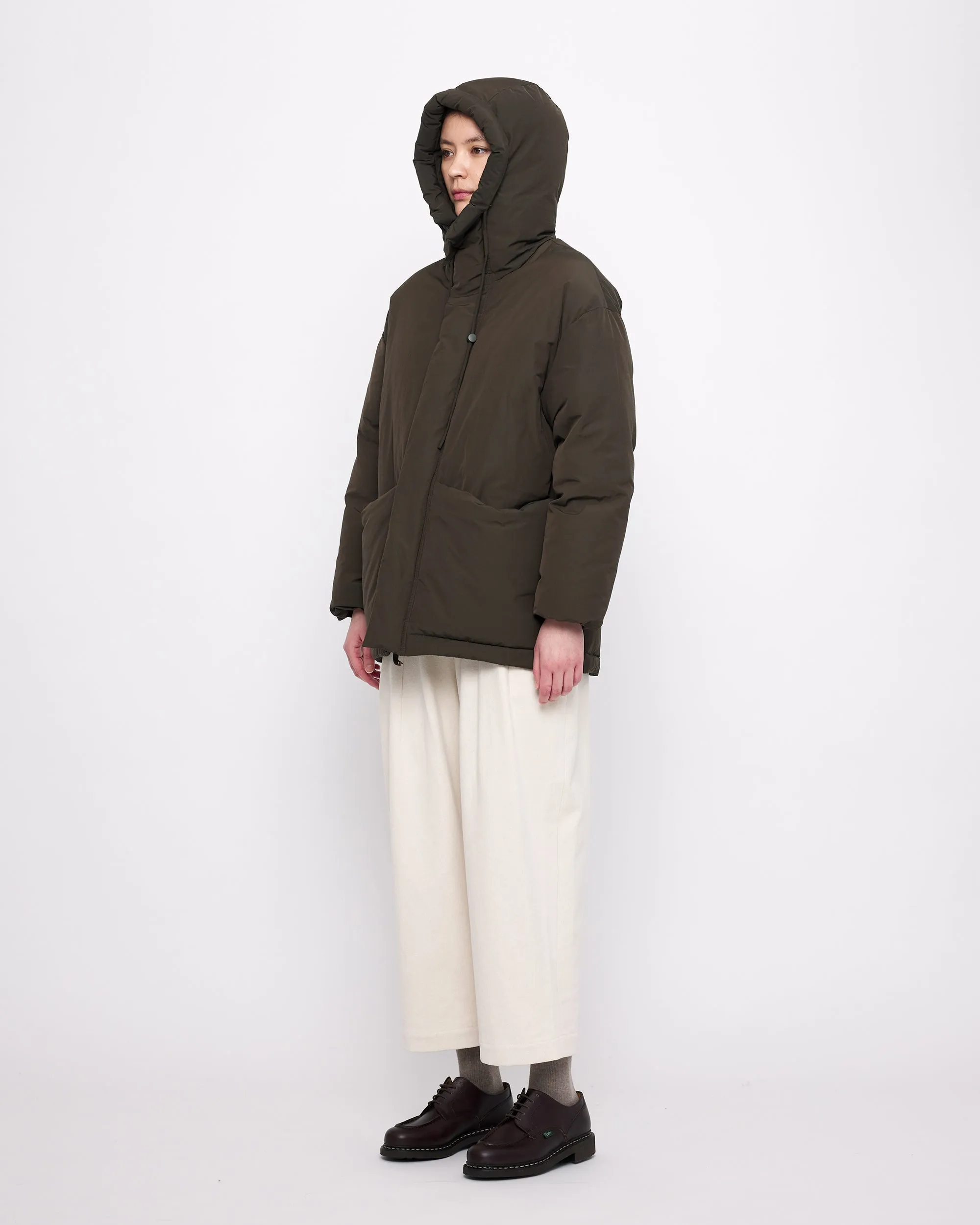 Hooded Puffer - FW24 - Olive Brown