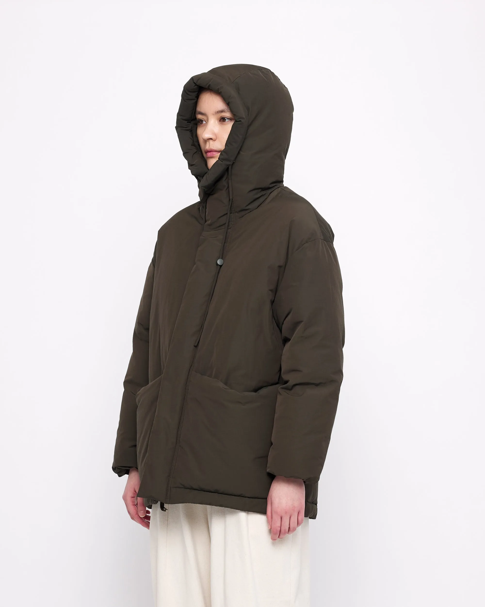 Hooded Puffer - FW24 - Olive Brown