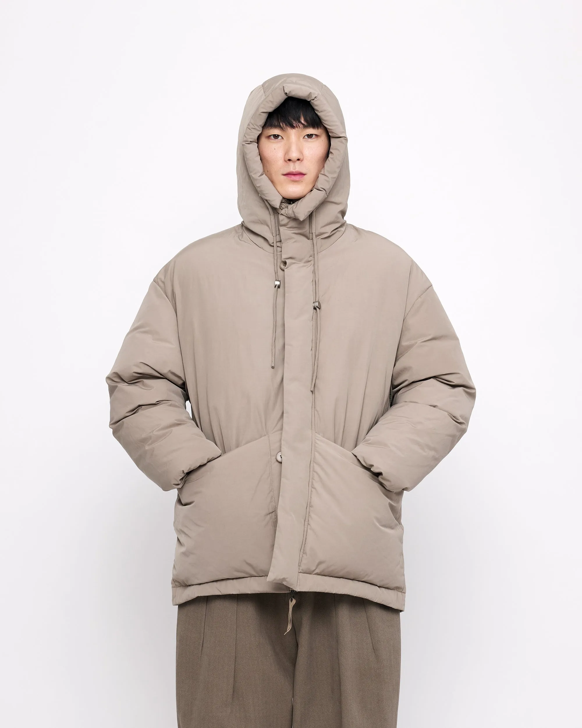 Hooded Puffer - FW24 - Taupe