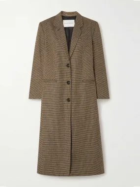 Houndstooth woven coat