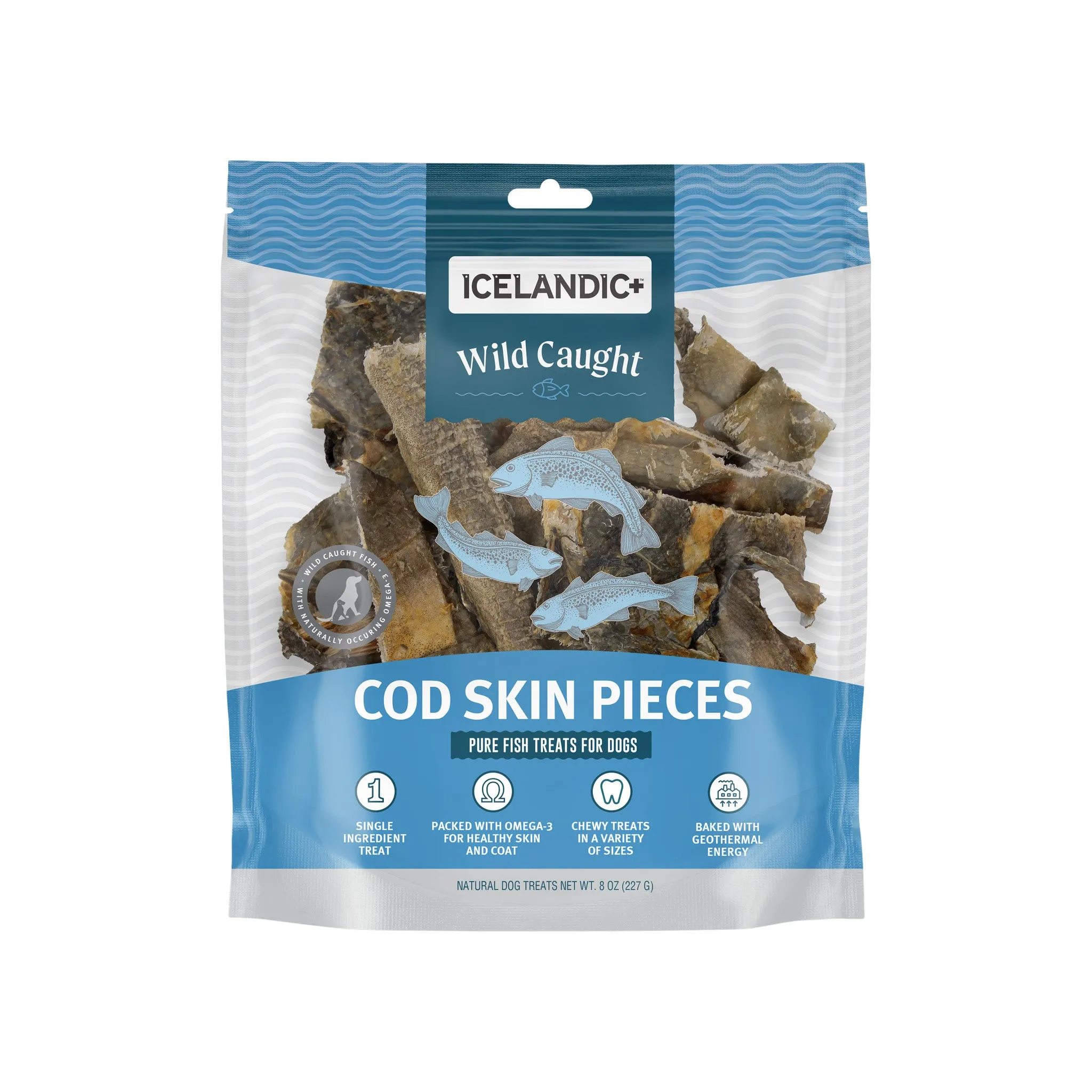 Icelandic  Grain-Free Cod Skin Fish Chews Dog Treats