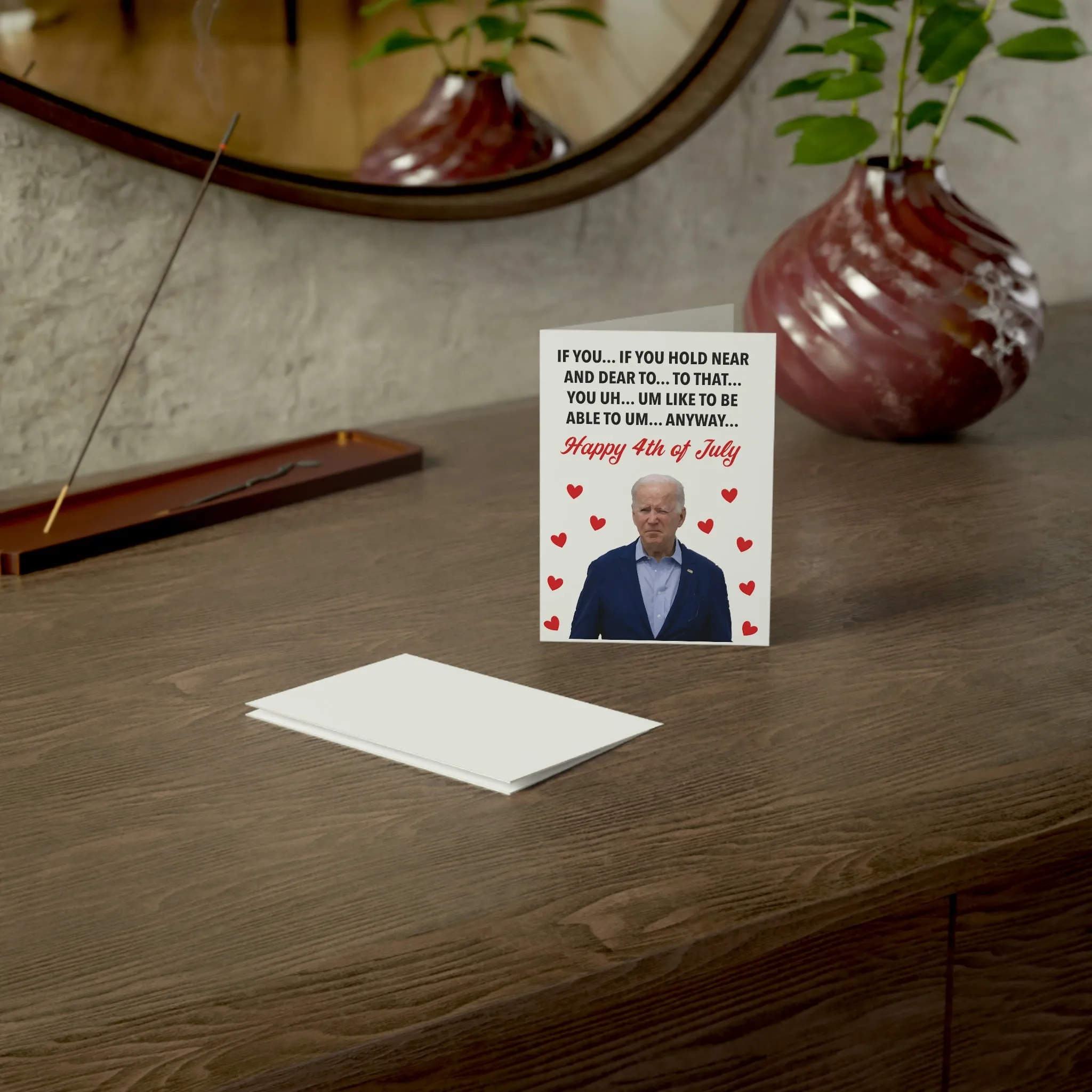 If You Hold Near And Dear.. Biden Greeting Card (1, 10, 30, and 50pcs)