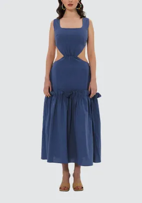 Ines Midi Dress | Blue