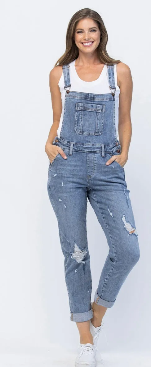 Judy distressed overalls